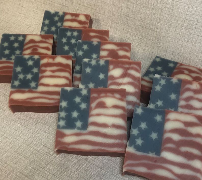 American Flag Soap