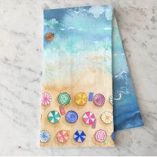 Beach Coastal Summer Tea Towel