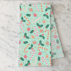 Christmas Candy Cane Tea Towel