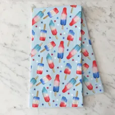 Red Blue Popsicle Tea Towel