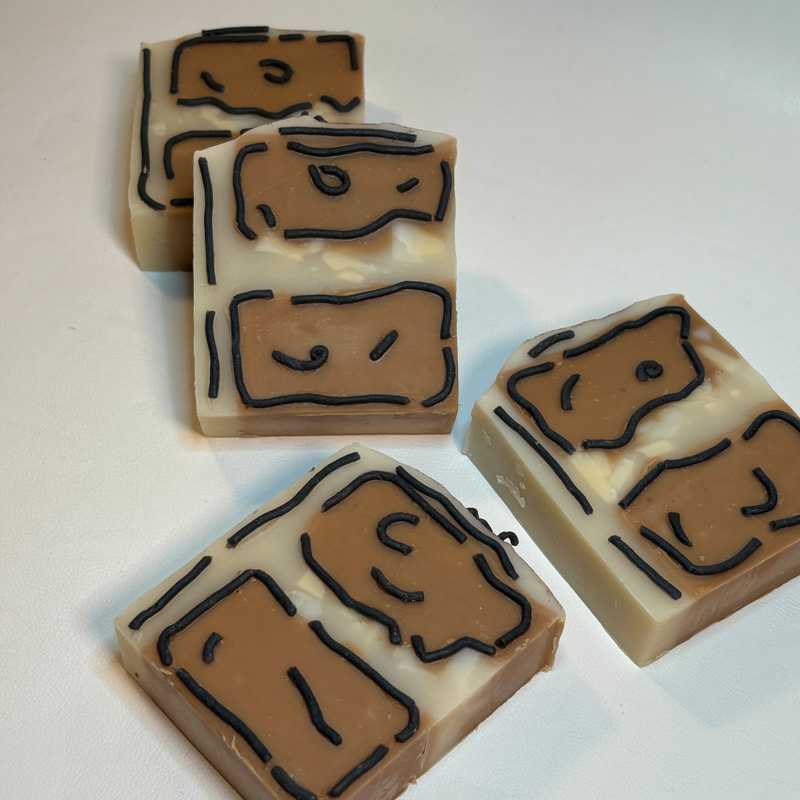 Apple Cider Cake soap - layered artisan soap made with real organic apple cider for a sweet apple cider scent