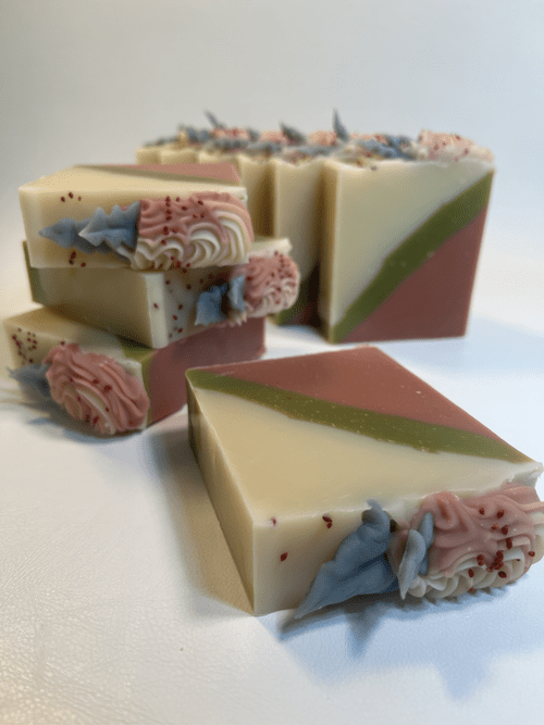 Cranberry Spice soap - festive handcrafted autumn artisan bar